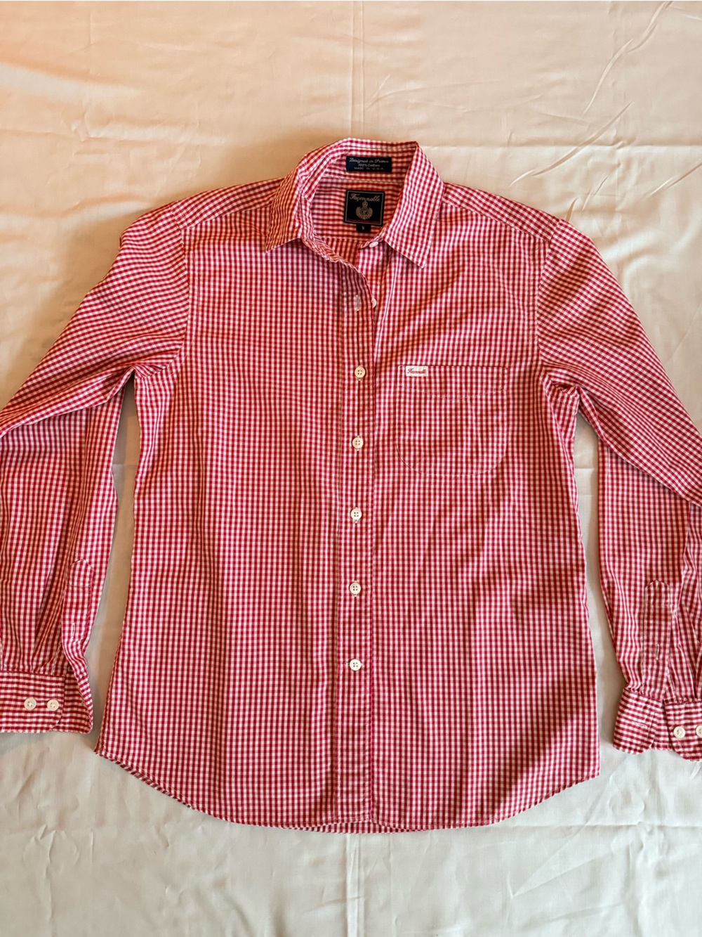 Faconnable Red & White Gingham Shirt